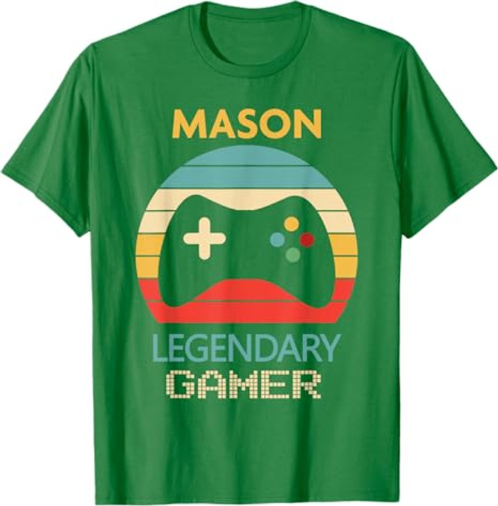 Mason Name Gift - Personalized Legendary Gamer T-Shirt