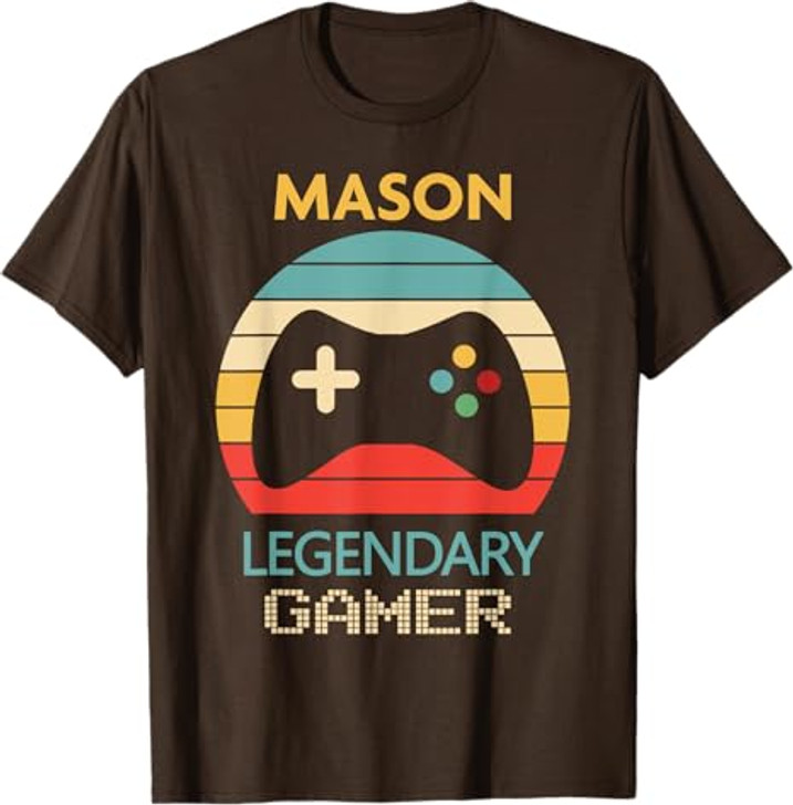 Mason Name Gift - Personalized Legendary Gamer T-Shirt