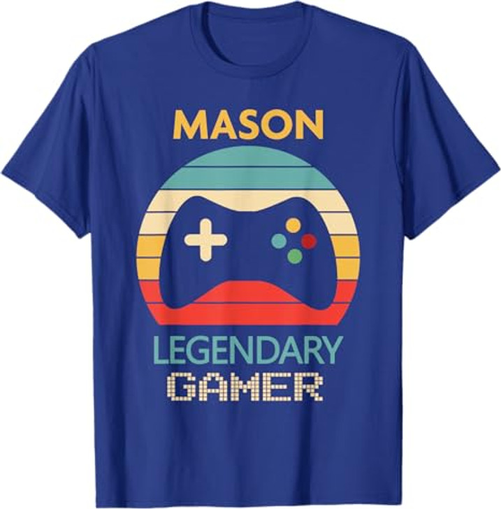 Mason Name Gift - Personalized Legendary Gamer T-Shirt