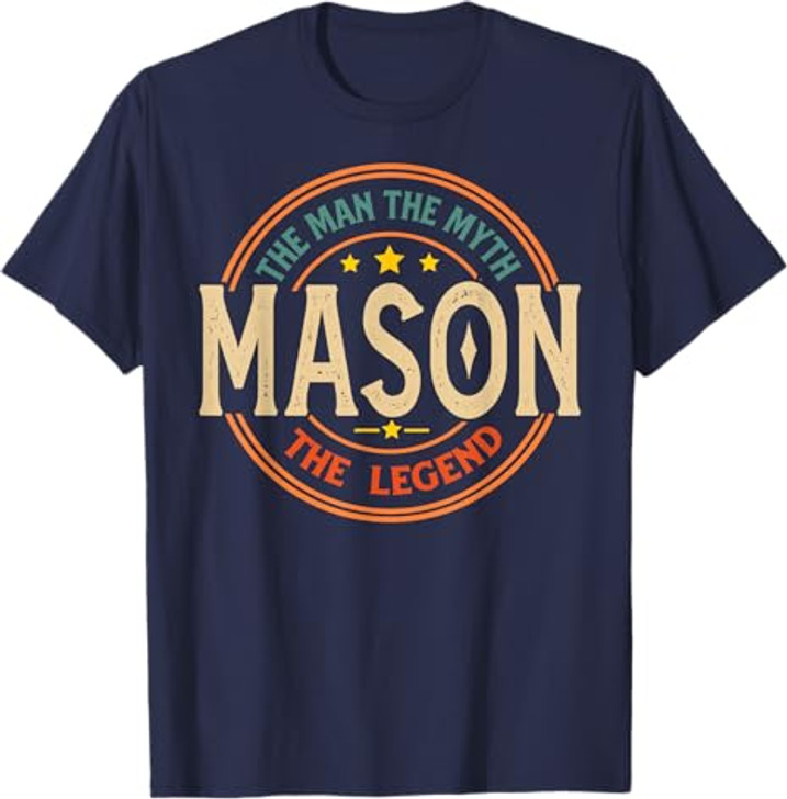 MASON The Man The Myth The Legend Vintage Personalized T-Shirt