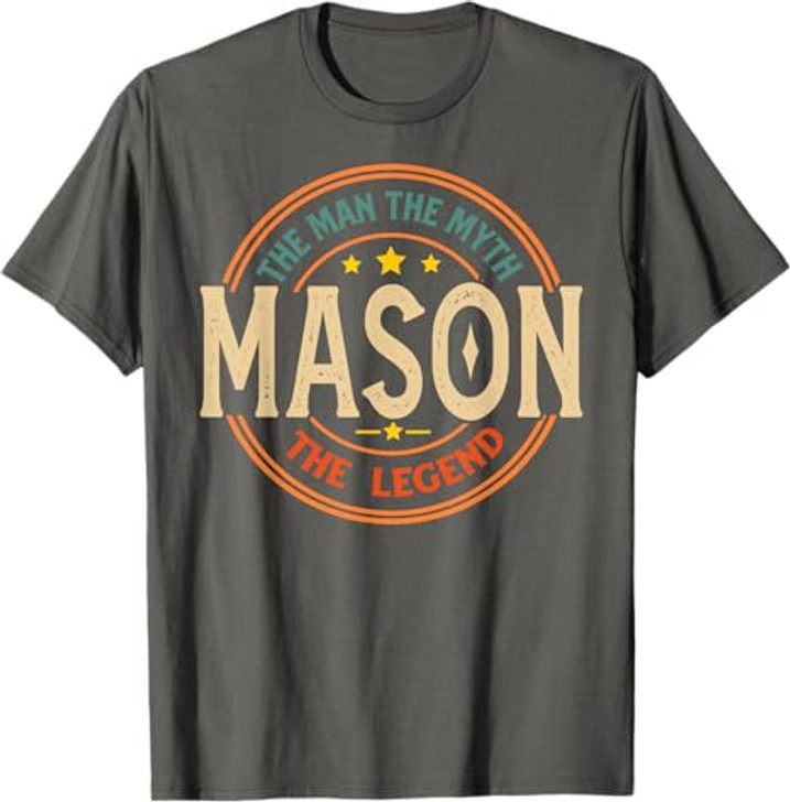 MASON The Man The Myth The Legend Vintage Personalized T-Shirt