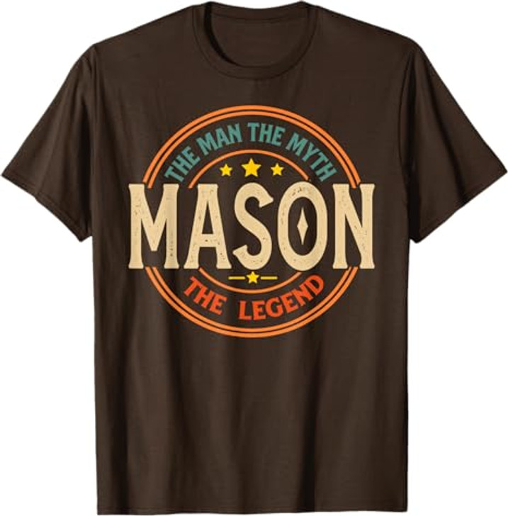 MASON The Man The Myth The Legend Vintage Personalized T-Shirt