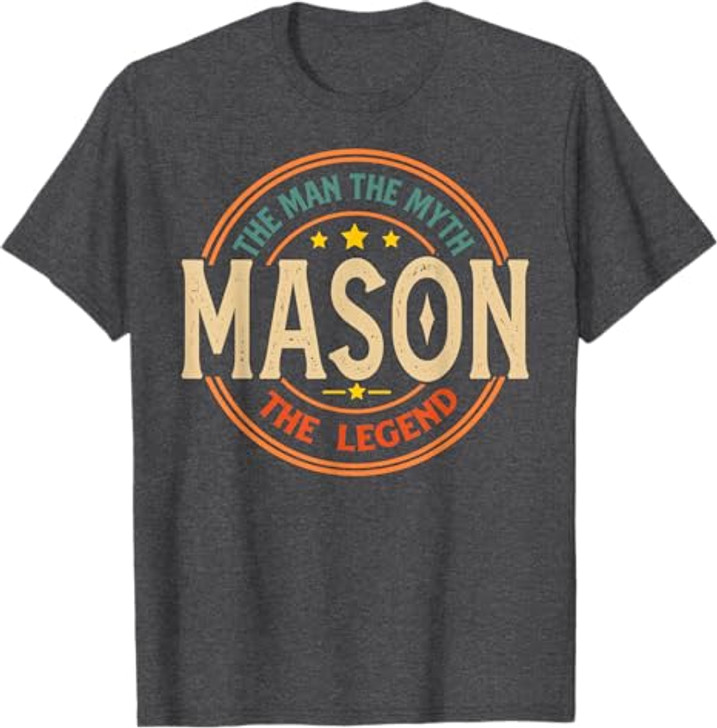 MASON The Man The Myth The Legend Vintage Personalized T-Shirt
