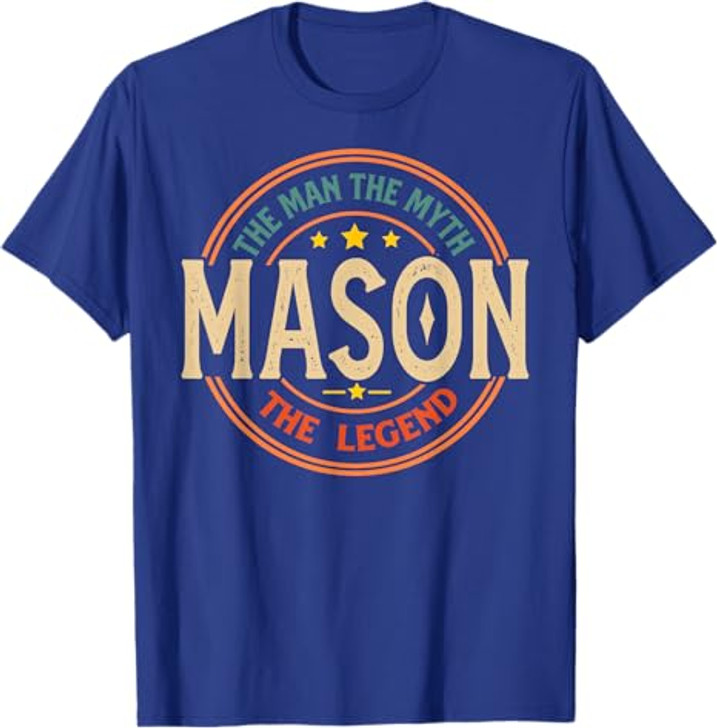 MASON The Man The Myth The Legend Vintage Personalized T-Shirt