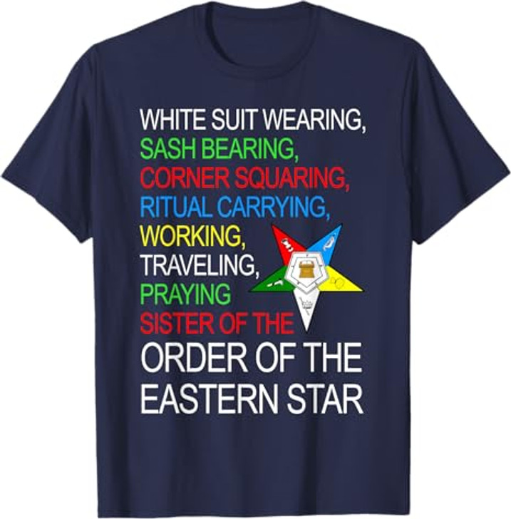 OES Sister Working Traveling Praying Thanksgiving Christmas T-Shirt