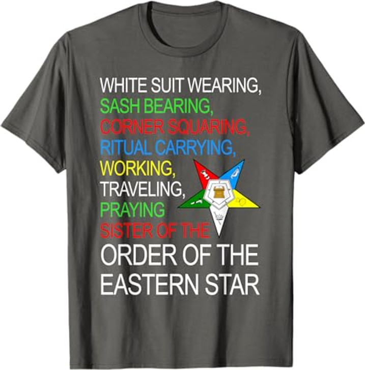 OES Sister Working Traveling Praying Thanksgiving Christmas T-Shirt
