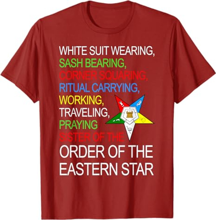 OES Sister Working Traveling Praying Thanksgiving Christmas T-Shirt