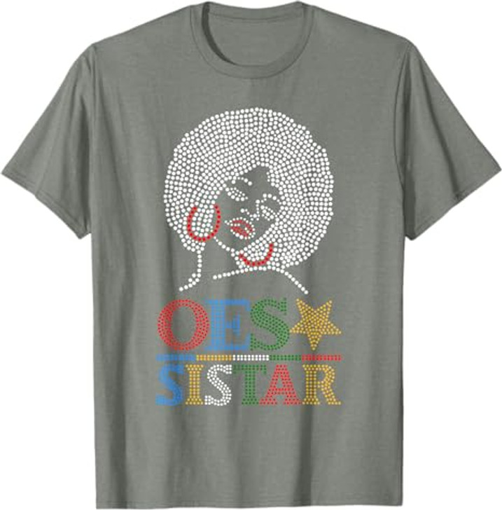 OES SiStar Dot Print Order of Eastern Star Parents' Day Gift T-Shirt