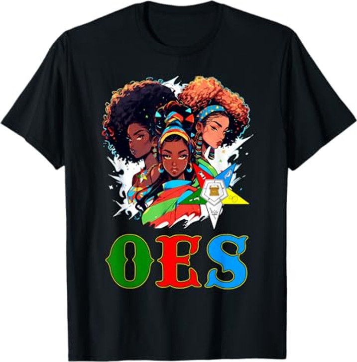 OES Sisters Afro Squad Team Eastern Star Women's Equality T-Shirt