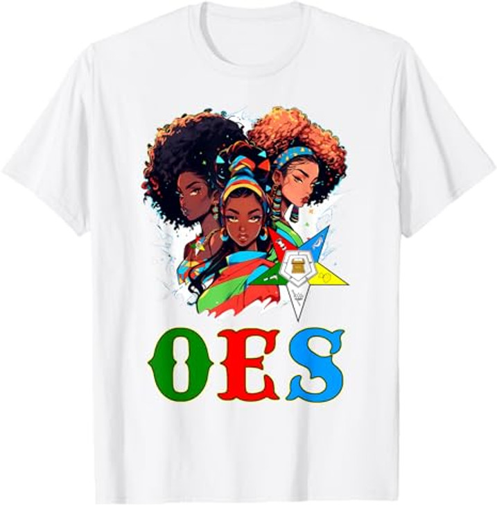 OES Sisters Afro Squad Team Eastern Star Women's Equality T-Shirt