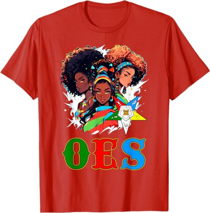 OES Sisters Afro Squad Team Eastern Star Women's Equality T-Shirt