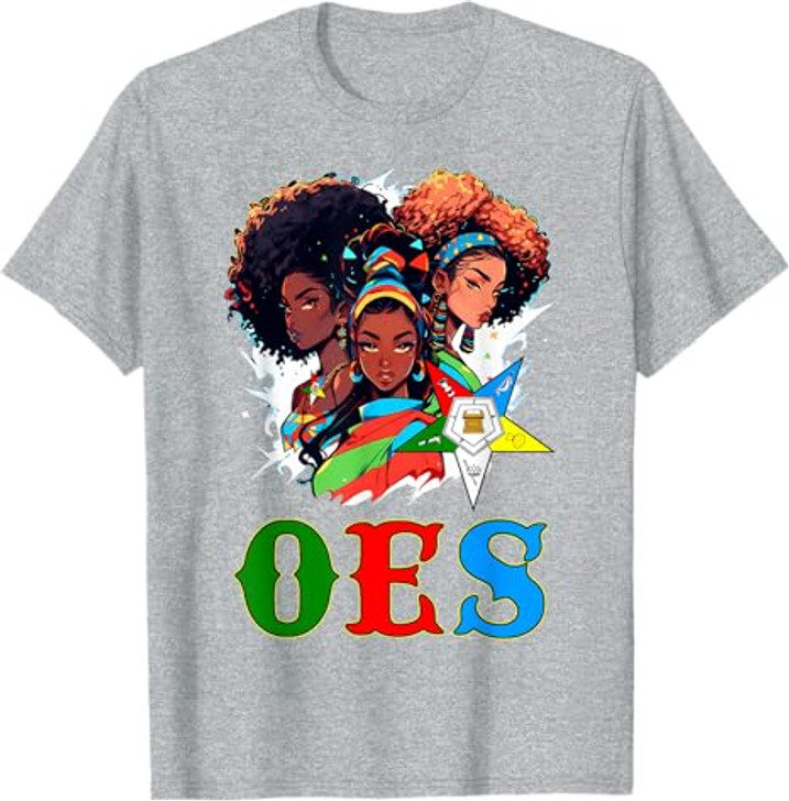 OES Sisters Afro Squad Team Eastern Star Women's Equality T-Shirt