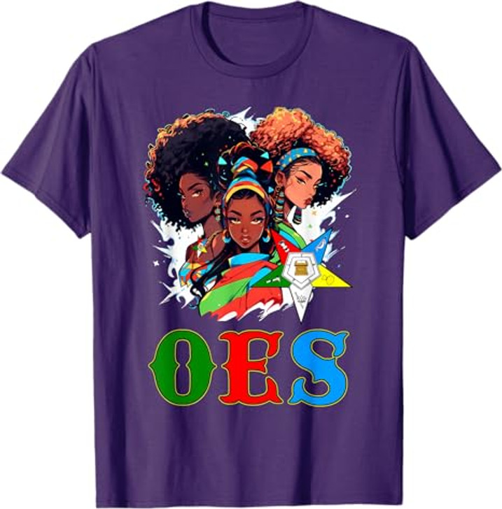 OES Sisters Afro Squad Team Eastern Star Women's Equality T-Shirt
