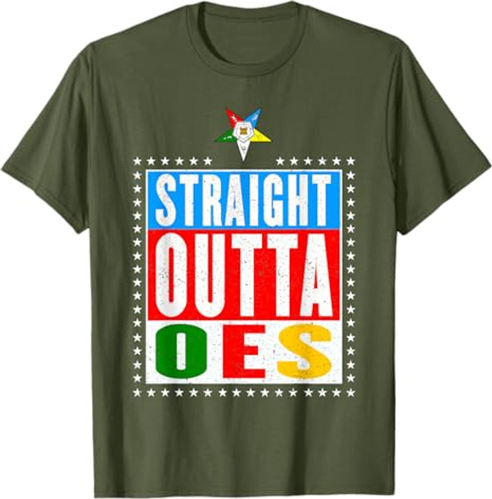 OES Straight Outta Order of the Eastern Star Mother's Day T-Shirt