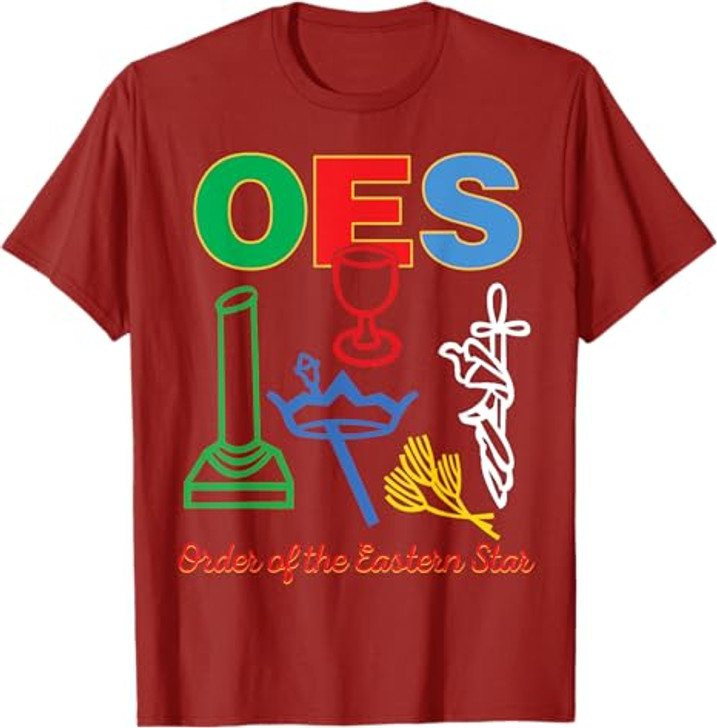 OES five Emblems Order of the Eastern Star Parents' Day Gift T-Shirt