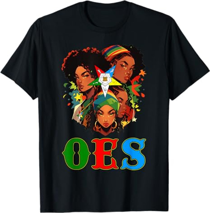 OES Afro Sisters Squad Team Eastern Star Women's Equality T-Shirt