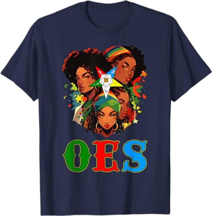 OES Afro Sisters Squad Team Eastern Star Women's Equality T-Shirt