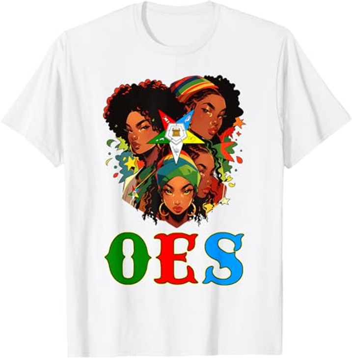 OES Afro Sisters Squad Team Eastern Star Women's Equality T-Shirt