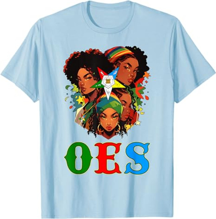 OES Afro Sisters Squad Team Eastern Star Women's Equality T-Shirt