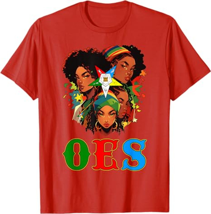 OES Afro Sisters Squad Team Eastern Star Women's Equality T-Shirt