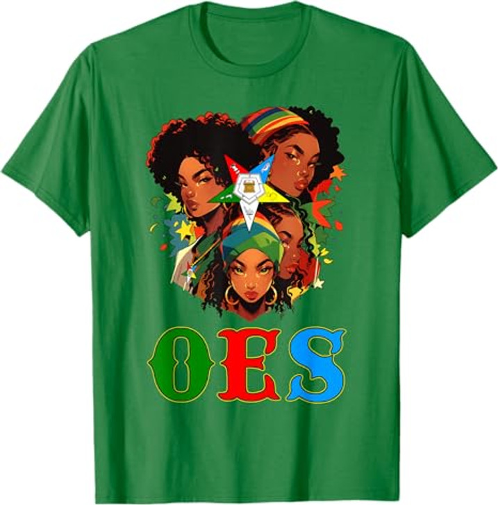 OES Afro Sisters Squad Team Eastern Star Women's Equality T-Shirt