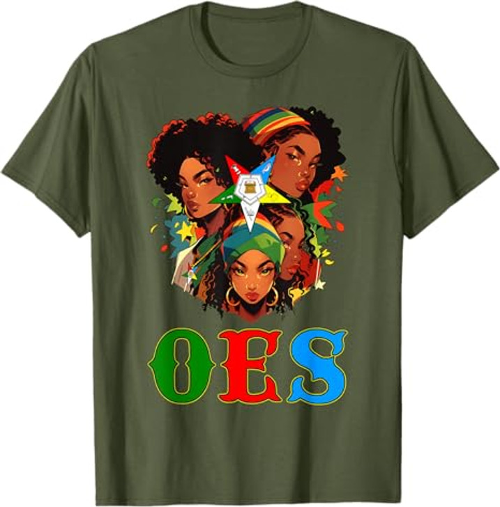 OES Afro Sisters Squad Team Eastern Star Women's Equality T-Shirt