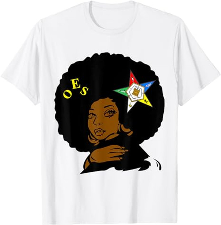 OES Afro Melanin Sister Order the Eastern Star Mother's Day T-Shirt