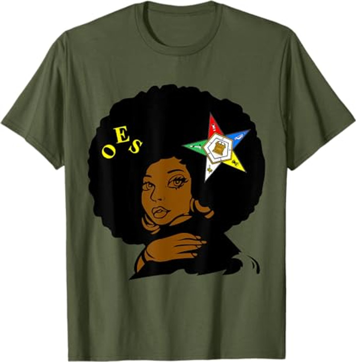 OES Afro Melanin Sister Order the Eastern Star Mother's Day T-Shirt