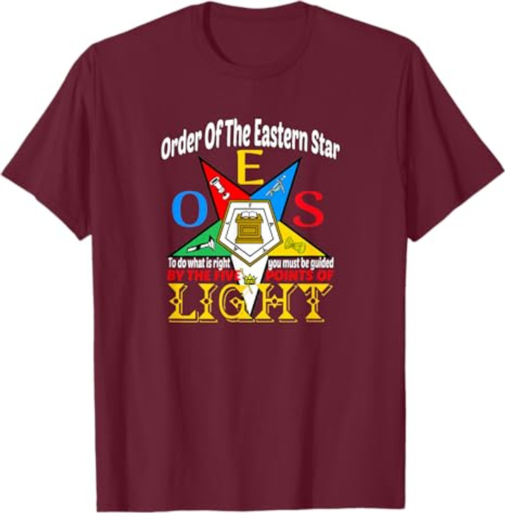 Order Of The Eastern Star OES Guided By The Light Sisterhood T-Shirt