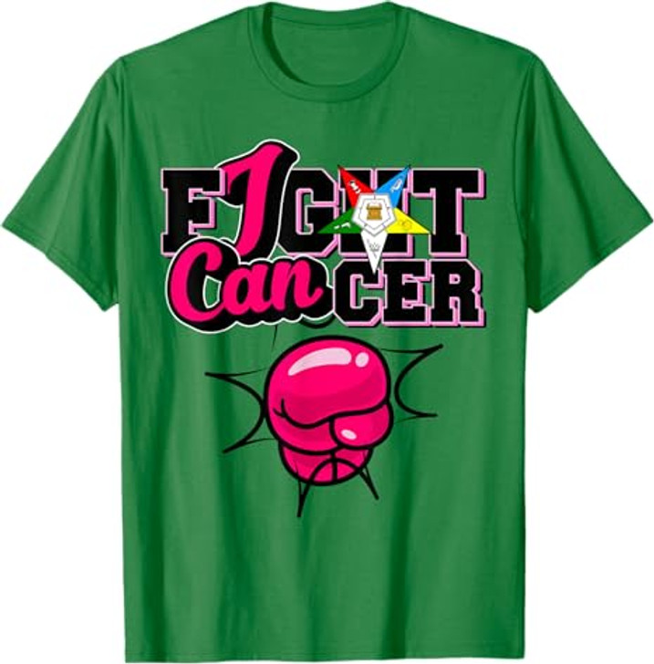 OES I Can Fight of the Eastern Star Breast Cancer Awareness T-Shirt