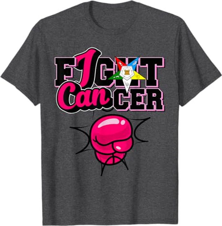 OES I Can Fight of the Eastern Star Breast Cancer Awareness T-Shirt