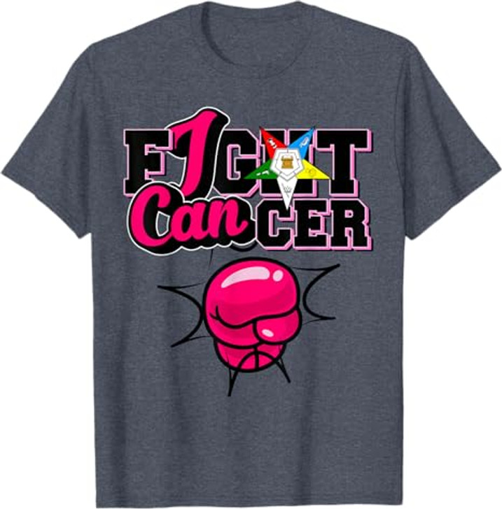 OES I Can Fight of the Eastern Star Breast Cancer Awareness T-Shirt
