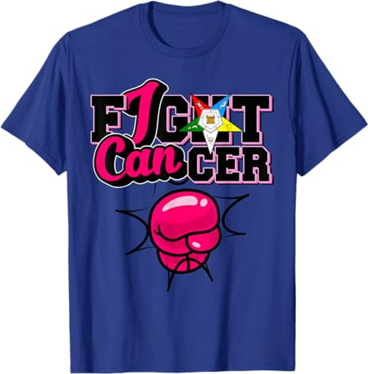 OES I Can Fight of the Eastern Star Breast Cancer Awareness T-Shirt