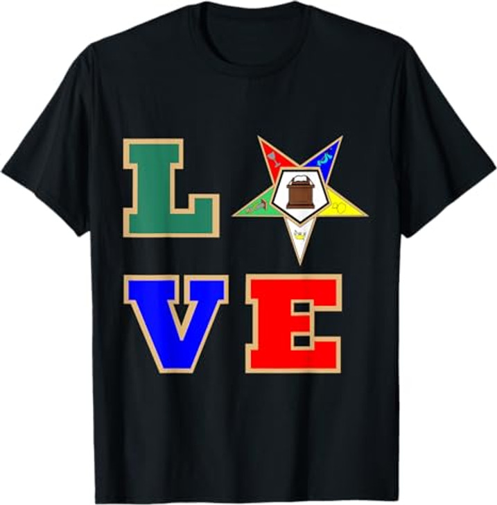 OES Love Sister Order of the Eastern Star Parents' Christmas T-Shirt