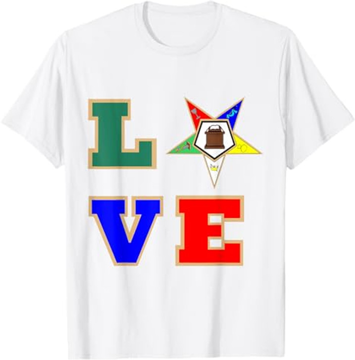 OES Love Sister Order of the Eastern Star Parents' Christmas T-Shirt