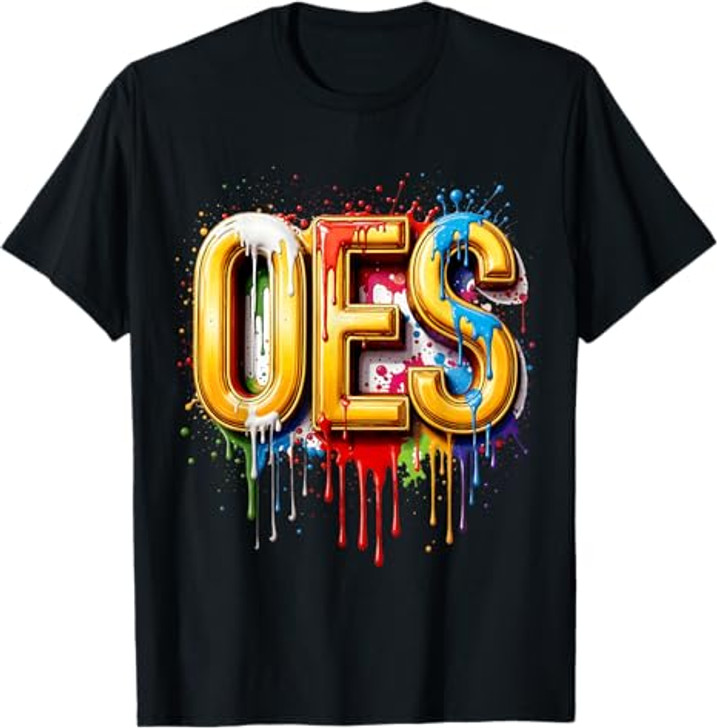 OES WaterColor Dripping water paint Order the Eastern Star T-Shirt