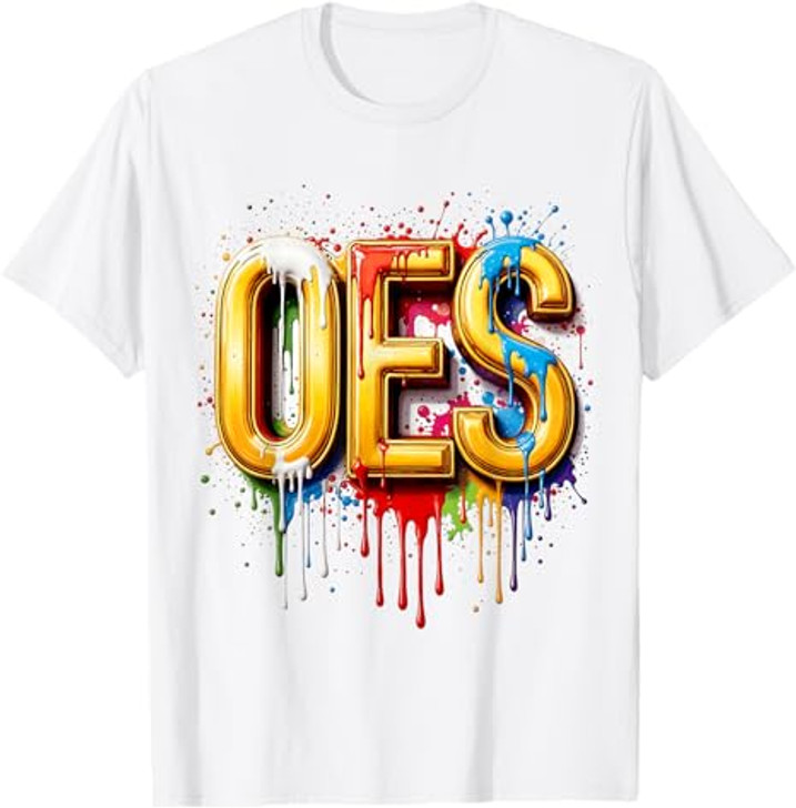 OES WaterColor Dripping water paint Order the Eastern Star T-Shirt
