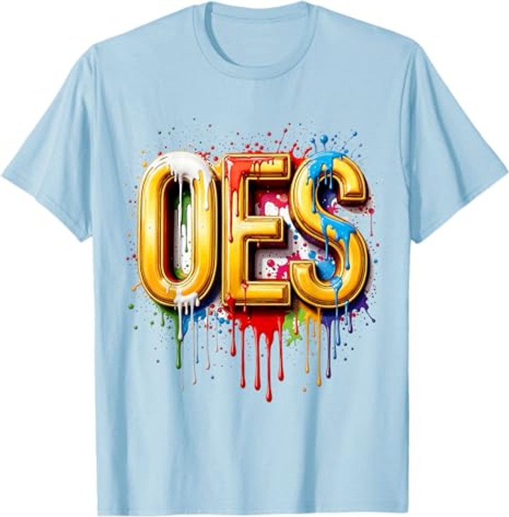OES WaterColor Dripping water paint Order the Eastern Star T-Shirt