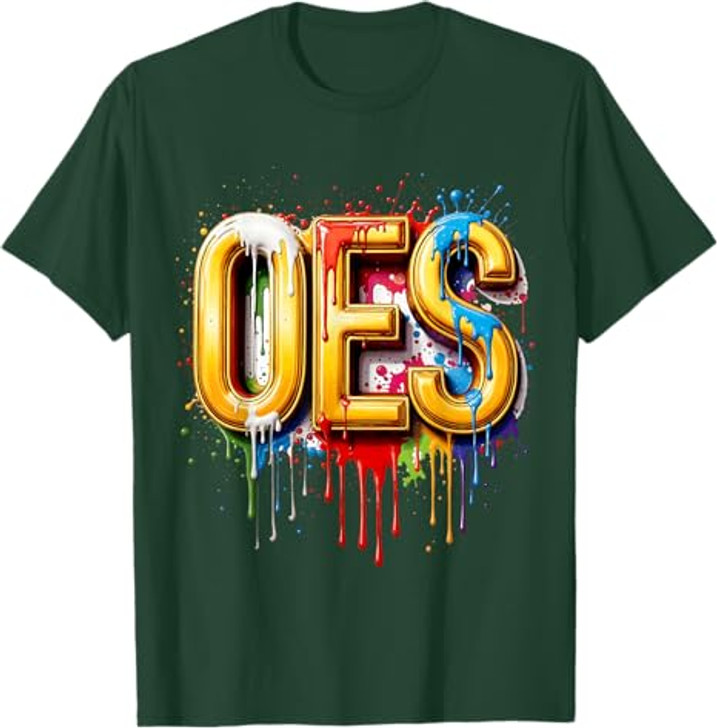 OES WaterColor Dripping water paint Order the Eastern Star T-Shirt