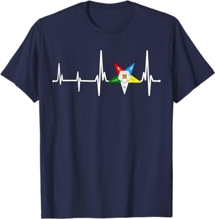 OES Heartbeat Star Order of the Eastern Star Mother's Day T-Shirt