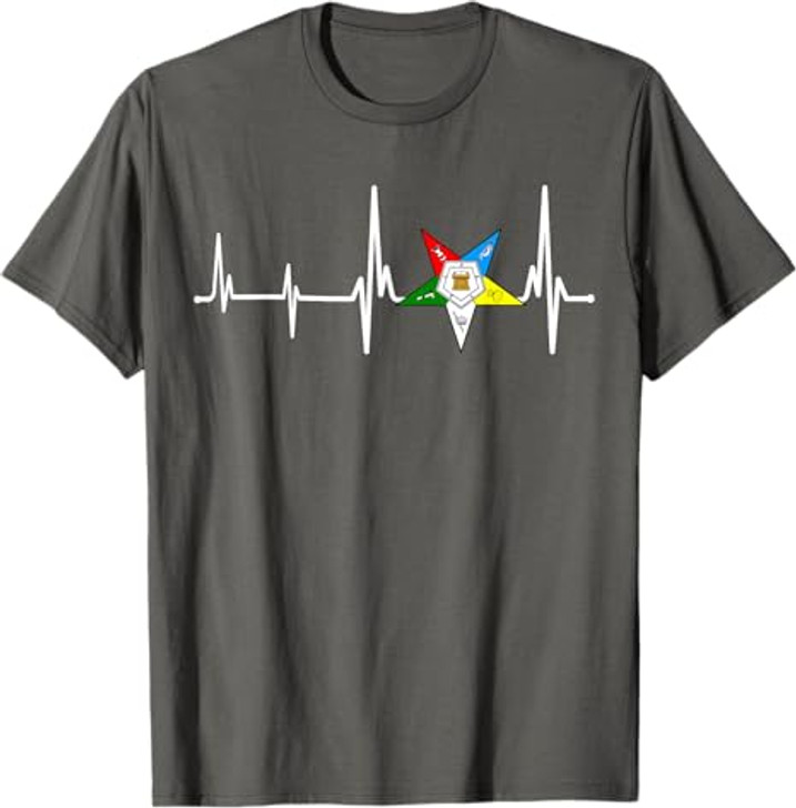 OES Heartbeat Star Order of the Eastern Star Mother's Day T-Shirt