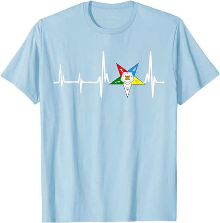 OES Heartbeat Star Order of the Eastern Star Mother's Day T-Shirt