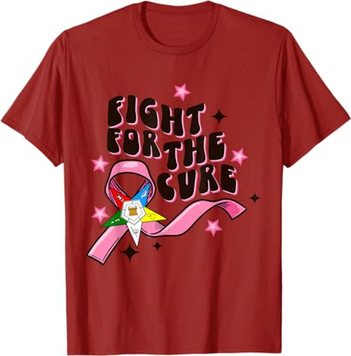 OES Fight For The Cure Eastern Star Breast Cancer Awareness T-Shirt
