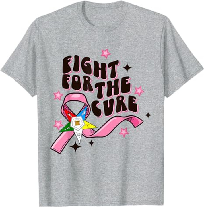 OES Fight For The Cure Eastern Star Breast Cancer Awareness T-Shirt