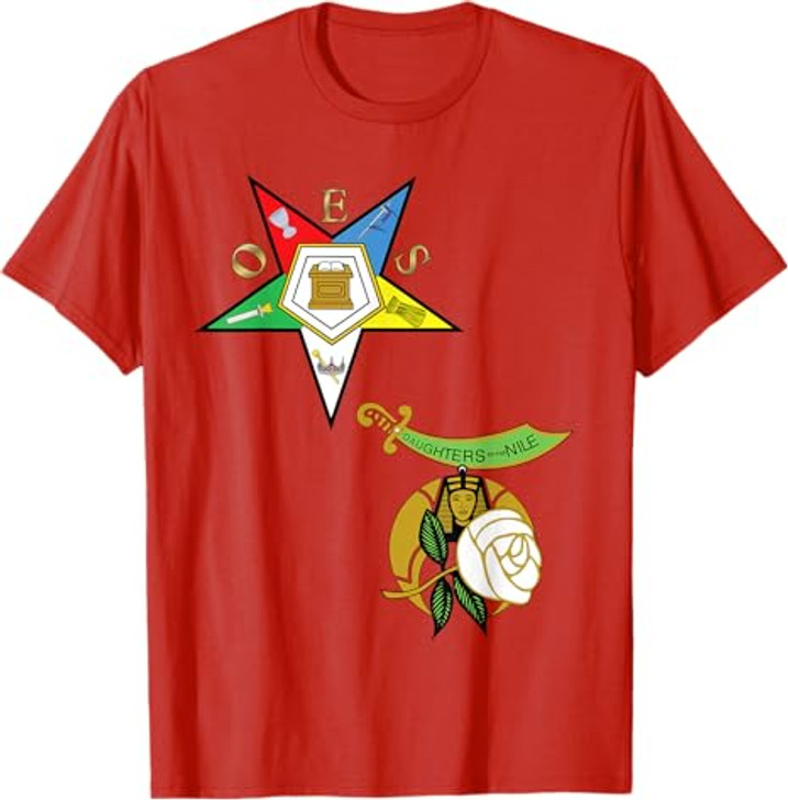 OES Daughters of the Nile Split T Shirt Eastern Star Tee