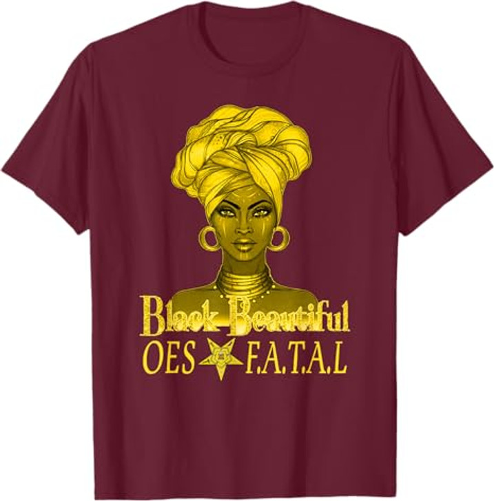 Order Of The Eastern Star OES Ring Diva Black Beautiful T-Shirt