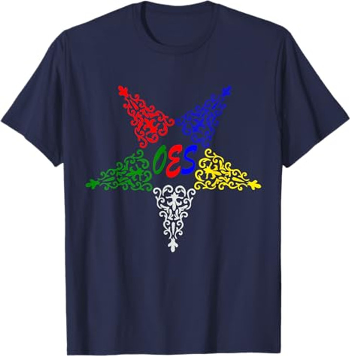OES Leaves Pattern Colors the Eastern Star Thanksgiving T-Shirt