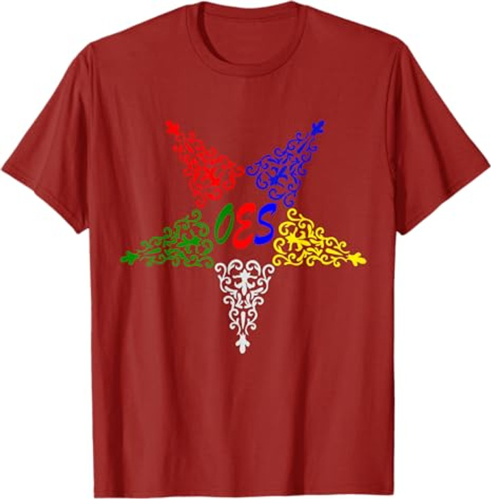 OES Leaves Pattern Colors the Eastern Star Thanksgiving T-Shirt