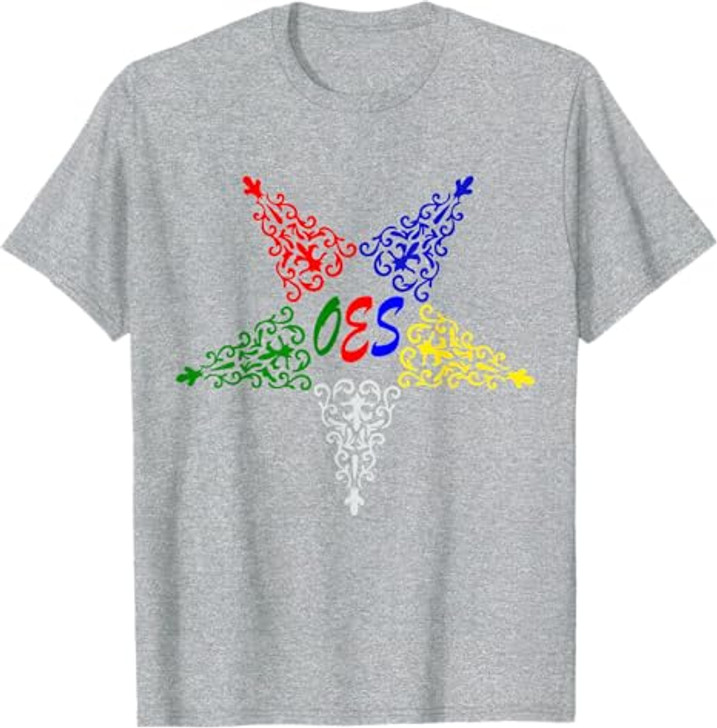 OES Leaves Pattern Colors the Eastern Star Thanksgiving T-Shirt