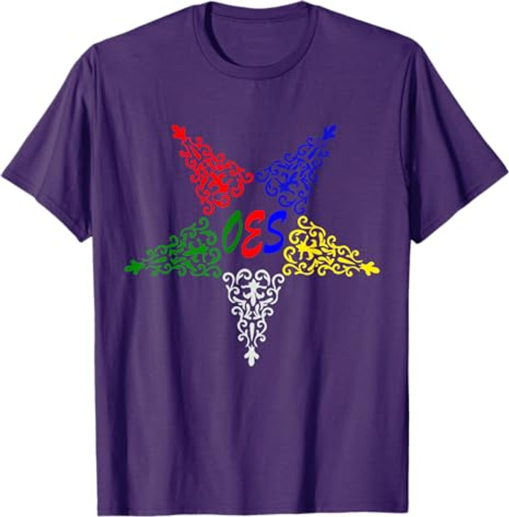 OES Leaves Pattern Colors the Eastern Star Thanksgiving T-Shirt